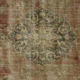 Turkish Anatolian Handmade Vintage Rug 296 cm x 187 cm