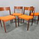4 chaises en teck PIA par Poul Cadovius, Girsberger, Danemark, années 1960
