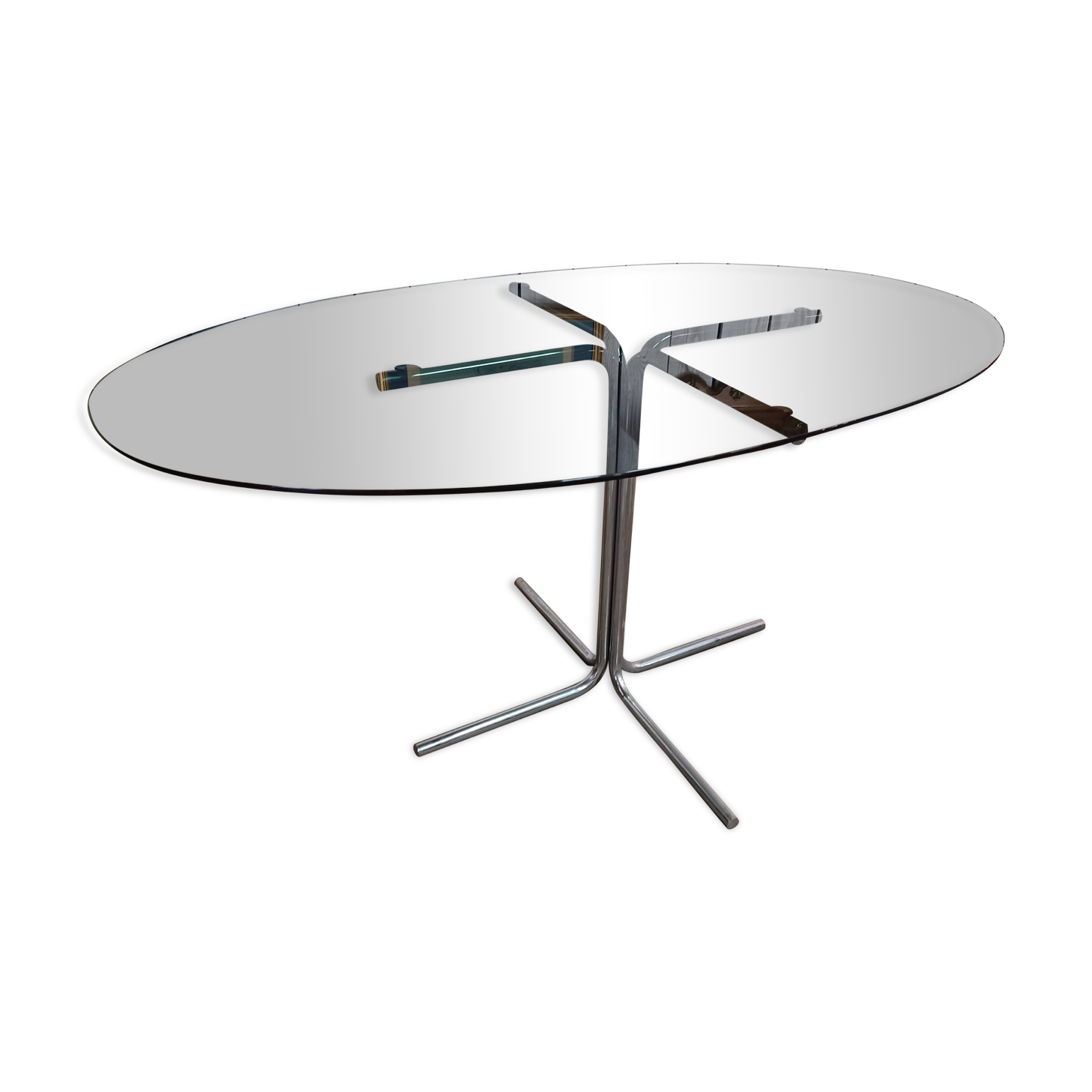 70's smoked glass table