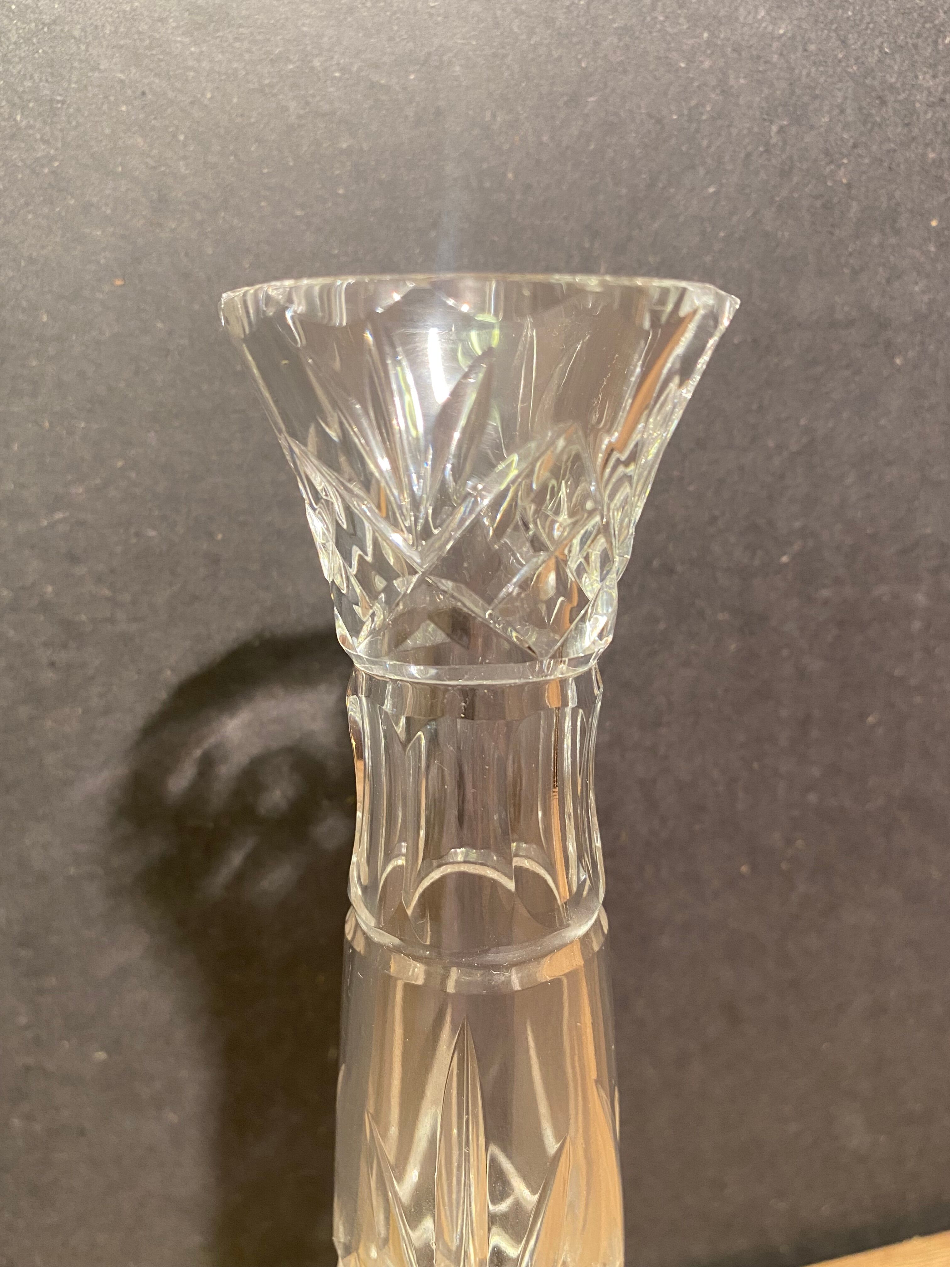 Cut crystal soliflore vase