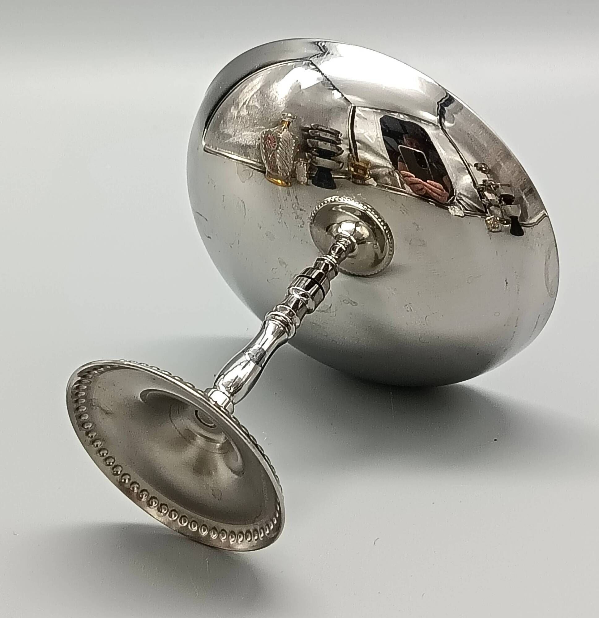6 vintage stainless steel ice cream cups, stainless steel dessert cups
