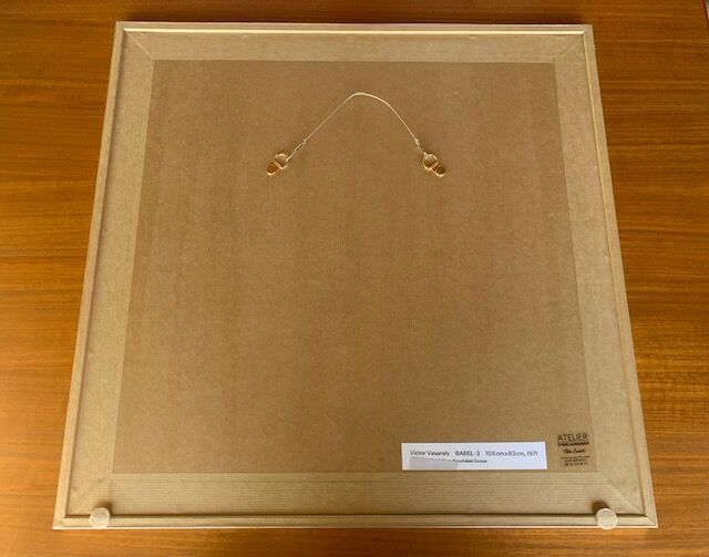 Impression vintage de Victor Vasarely Op Art vers les années 70