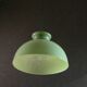 Old semi-round opaline pendant light in green glass - large model - circa 1950