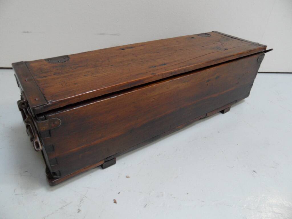 Vintage wooden military chest