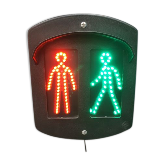 Industrial metal wall lamp pedestrian crossing