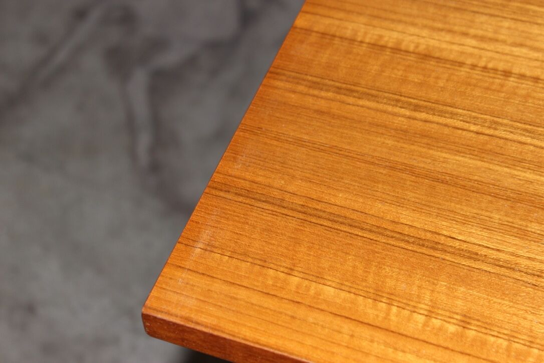 Vintage rectangular teak table with 2 extension spieces, 1960s