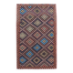6X10 Bluw & Burgundy Handmade Vintage Kilim Rug, 181x295Cm