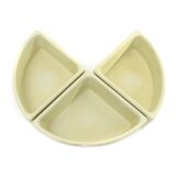 Elco white plaster corner flower pots, 1970s, set of 3.