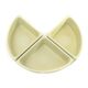 Elco white plaster corner flower pots, 1970s, set of 3.