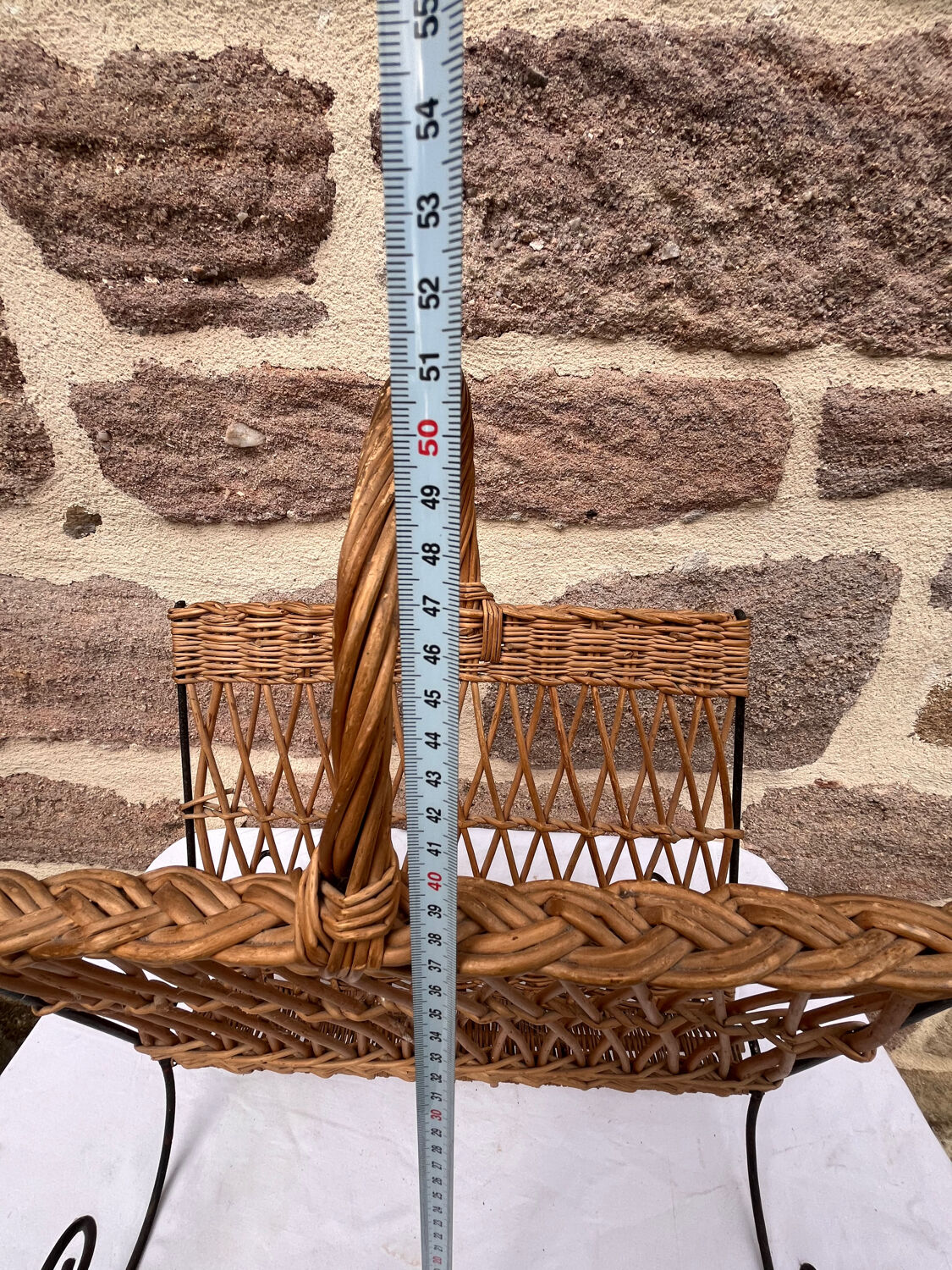 Rattan magazine rack