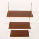 Danish mid-century floating shelves in teak, set of 3, 1960s