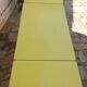 Plastilux yellow formica table with extensions 50s