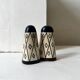 Art Deco salt and pepper set in ebony and ivory circa 1950