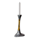 Brutalist candlestick by David Marshall, bronze and aluminium, Spain, 1970s