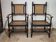 Paire de fauteuils canneés style Louis XIII anciens