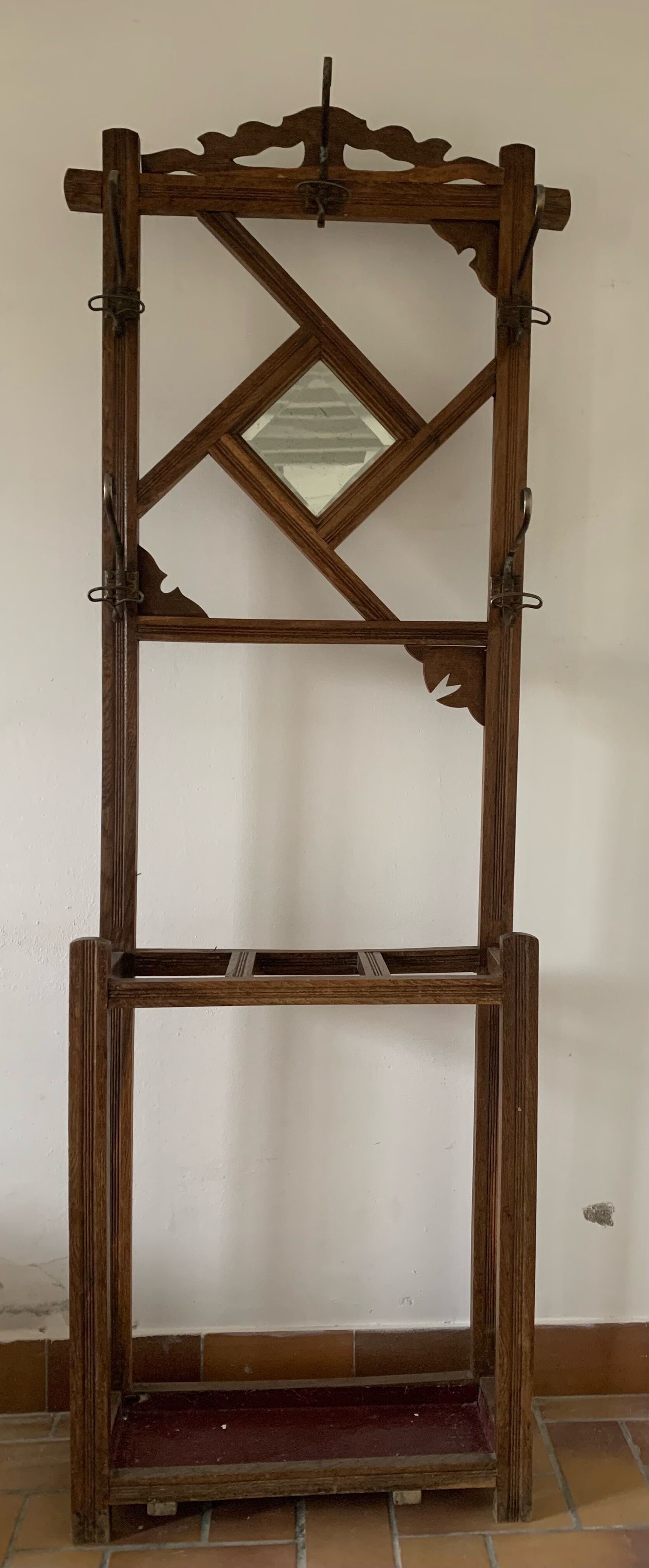Vintage cloakroom coat rack