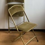 Velvet folding chair