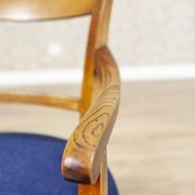 Fauteuil Elm en tissu bleu, années 1950