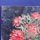 Vintage watercolor with peonies