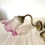 Pair of retro style wall lights, tulips