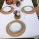 Ensemble table de ferme  blanche et quatre chaises