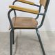 1962 school teacher's chair in honey color and tubular structure