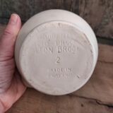 Vintage English ceramic and wooden mortar and pestle set