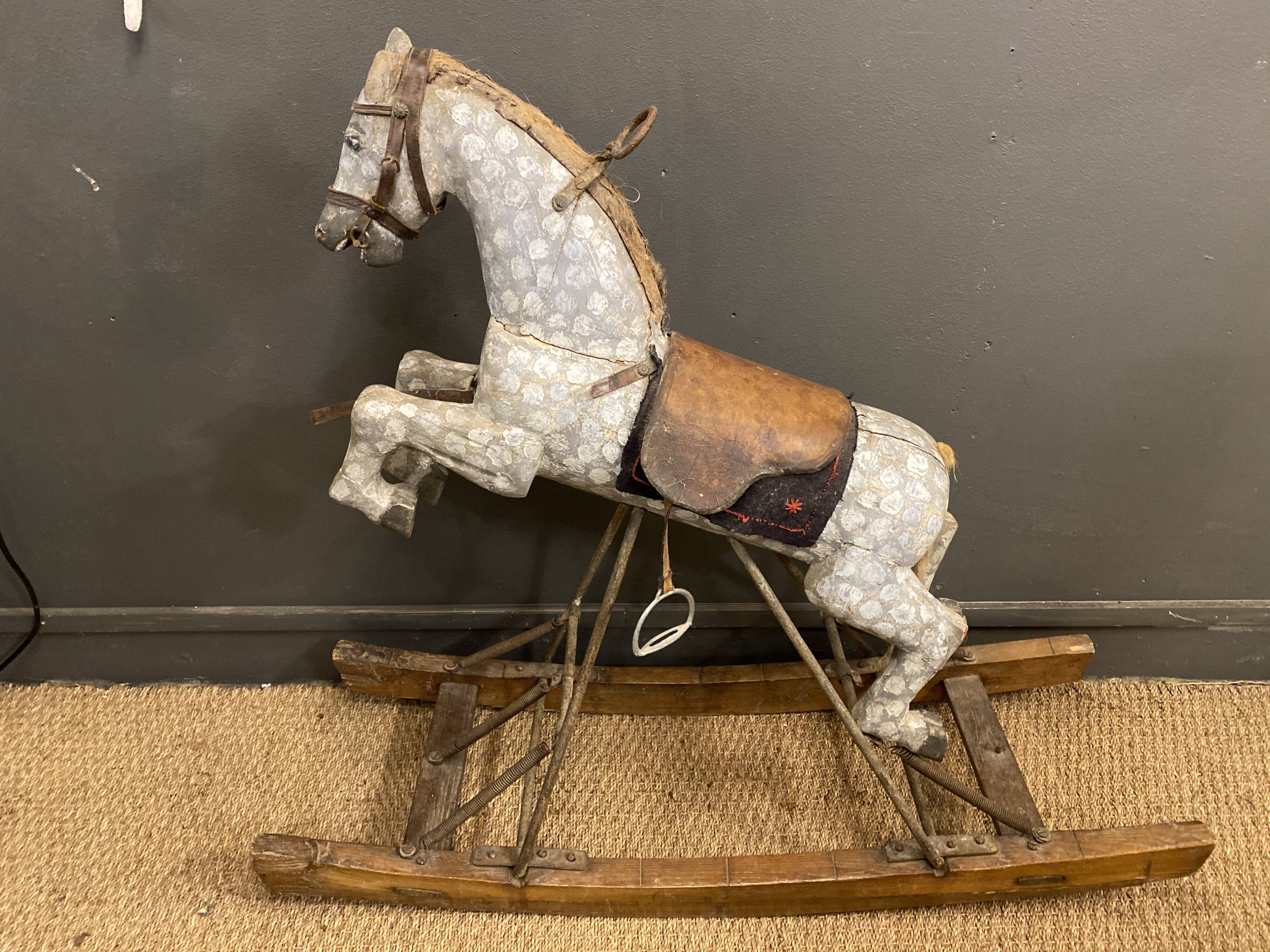 Wooden rocking horse 1900