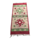 Mid-century multicoloured hallway rug in textile, kilim style, 1950s — 106 x 47 cm