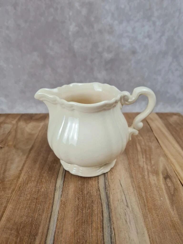 Antique milk jug Sarreguemines – Cream earthenware