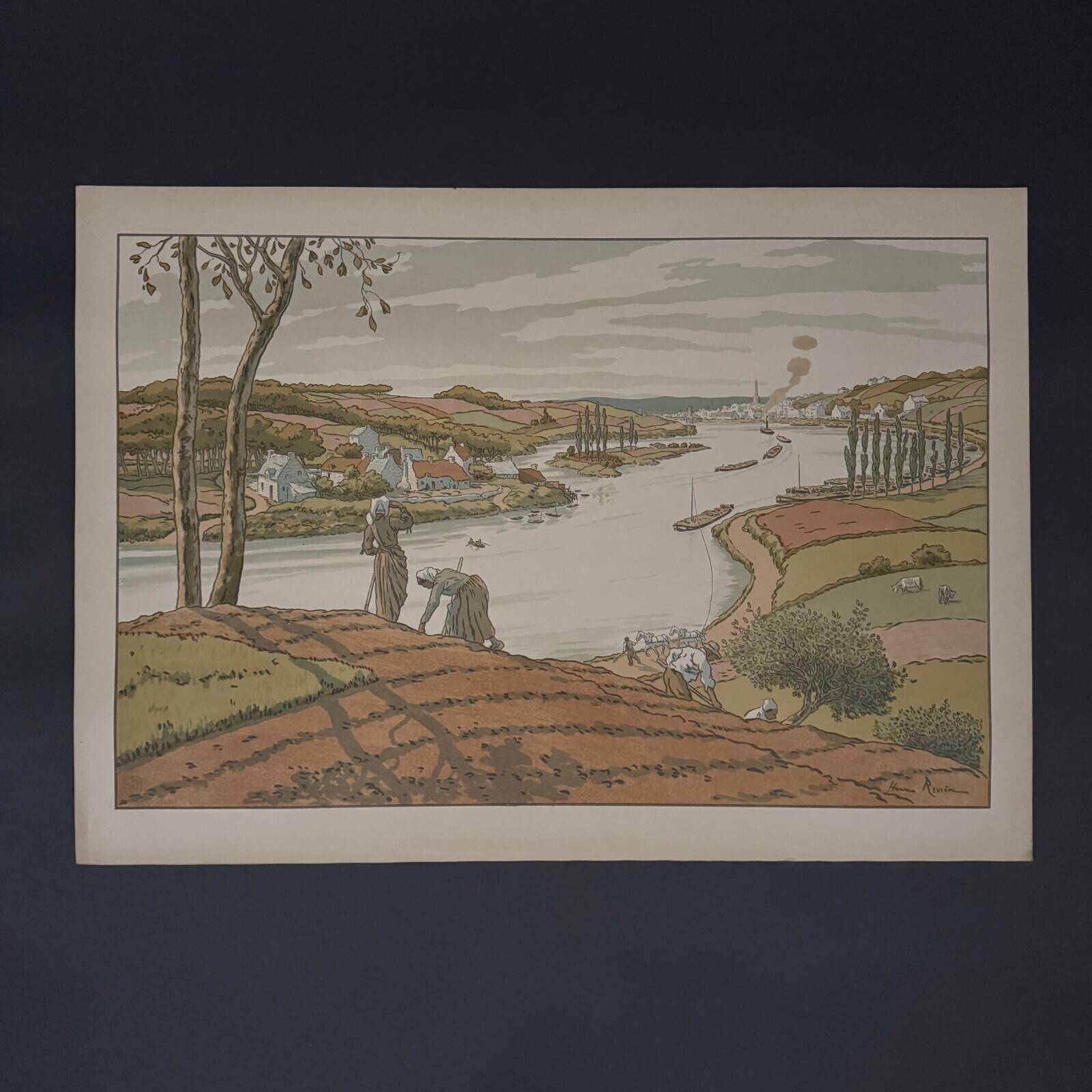 Lithograph by Henri Rivière Aspects of Nature - The River