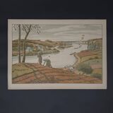 Lithograph by Henri Rivière Aspects of Nature - The River