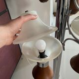 Vintage chrome and teak floor lamp 60s-70s