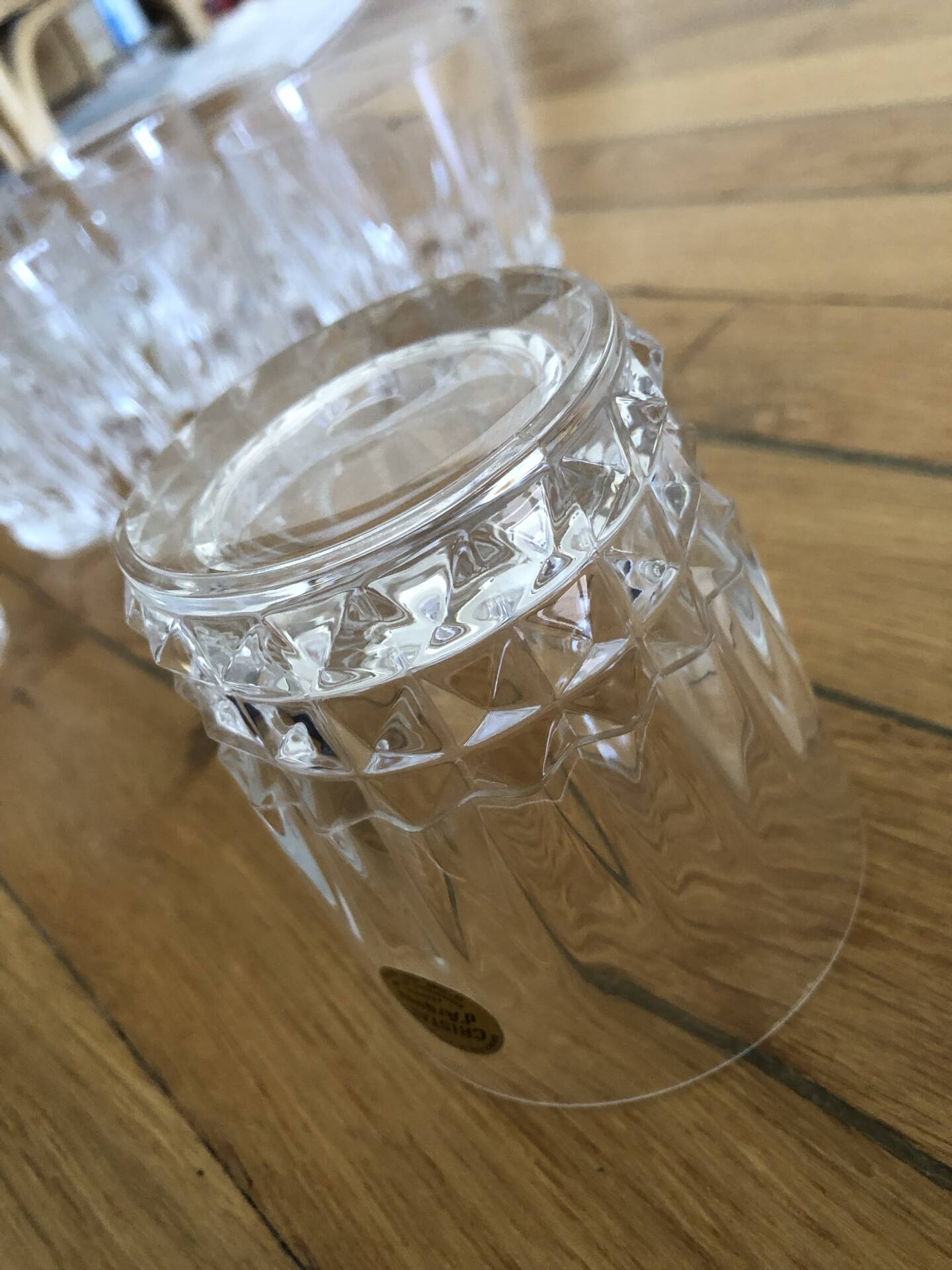 9 crystal water glasses from Cristal d’Arques