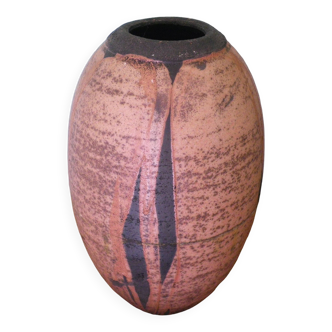 Artisanal pottery, terra sigillata vase, raku firing