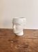 White Ceramic Vase Pot Male Head Minimalist Face Vintage Design