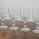 6 vintage Luminarc white wine glasses