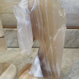 Pair of horse bookends in onyx