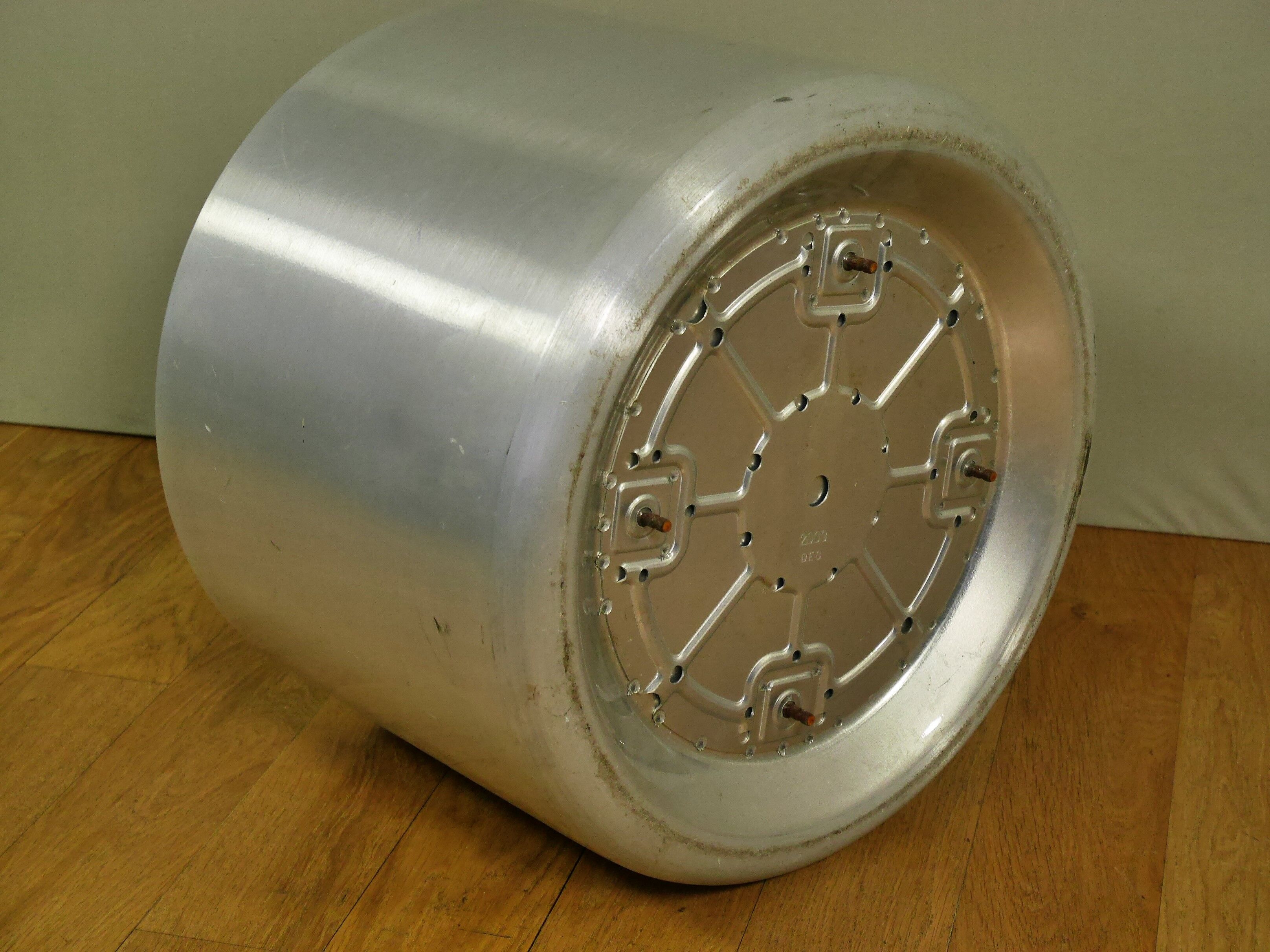 Pot for houseplant 70s stainless