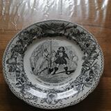 Set of eight talking plates