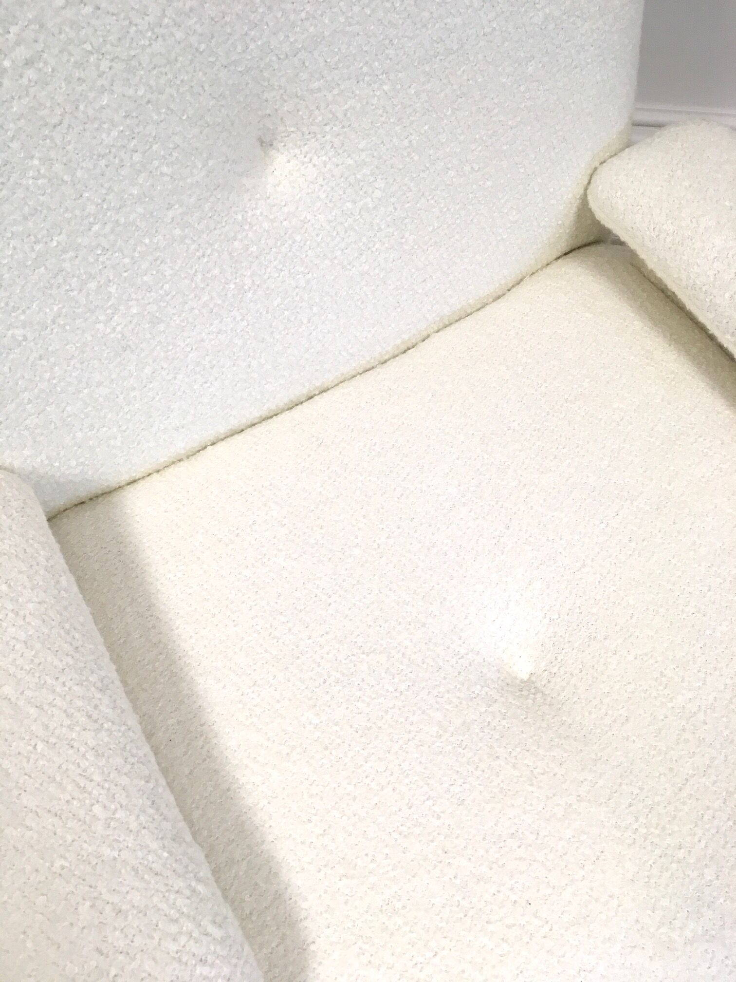 Fauteuil vintage en laine bouclée