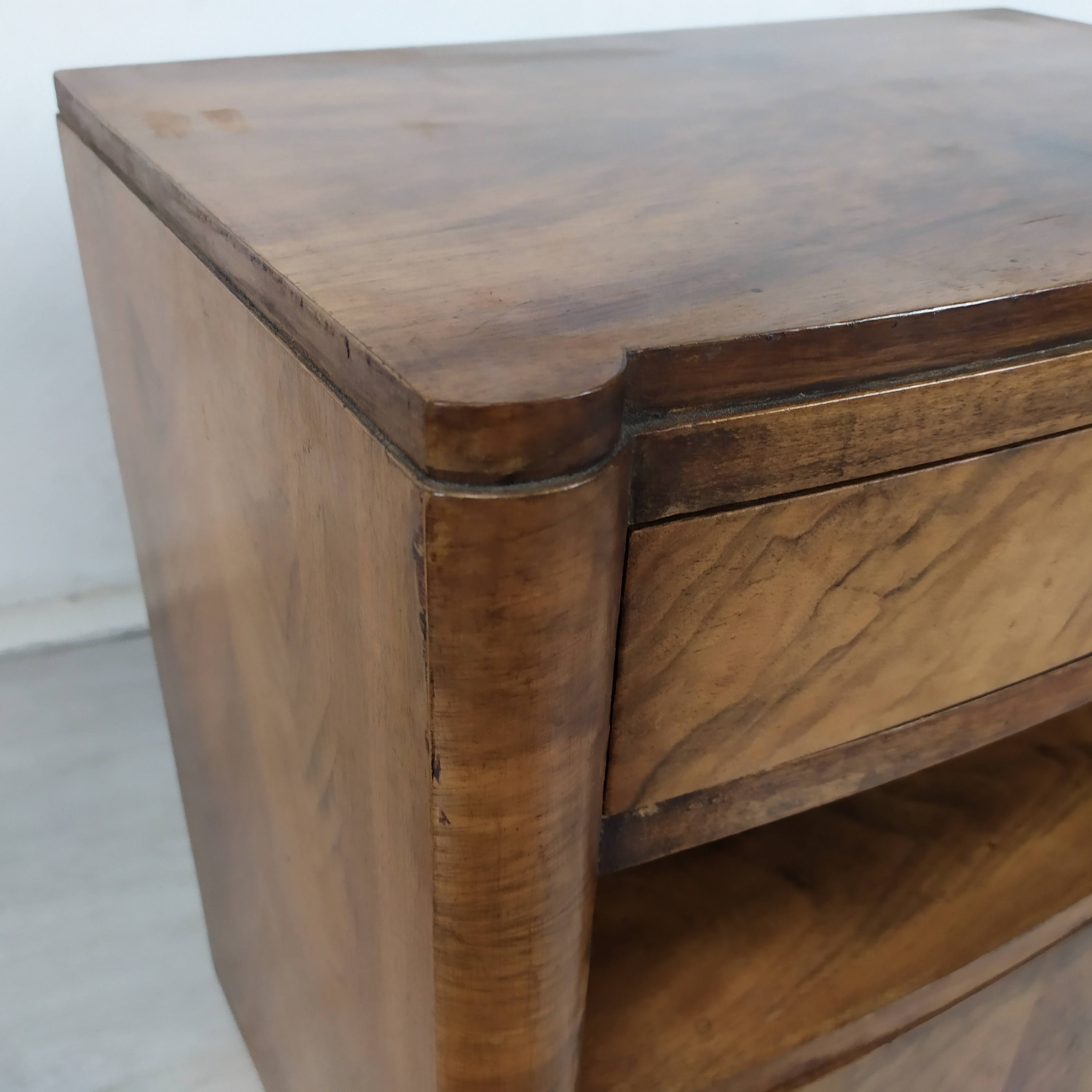 Pair of art deco bedside tables