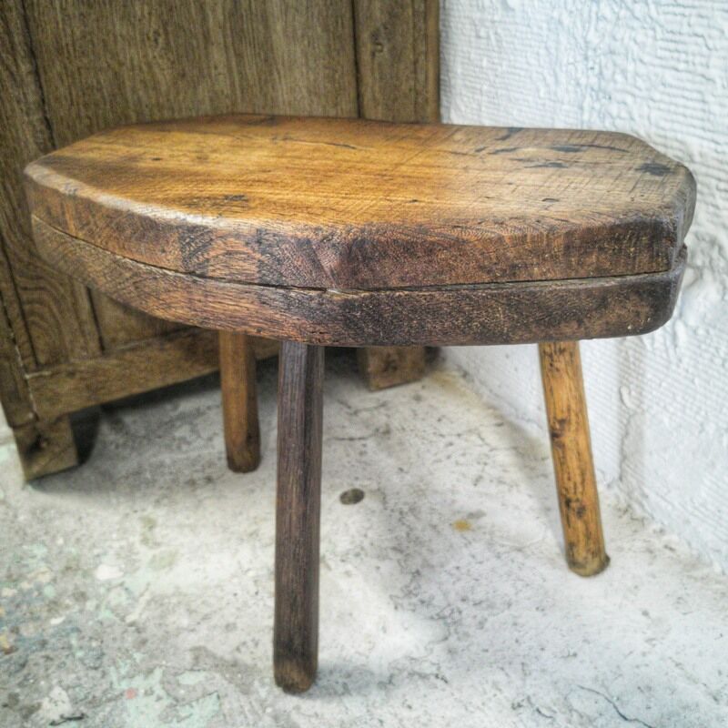 Brutalist tripod stool