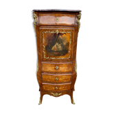 Secretary louis XV curved, varnish Martin, marquetry