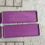 Metal string shelf - 4 purple shelves - vintage 1960