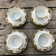 4 cups and under cups Limoges porcelain - Chabrol & Poirier 1925