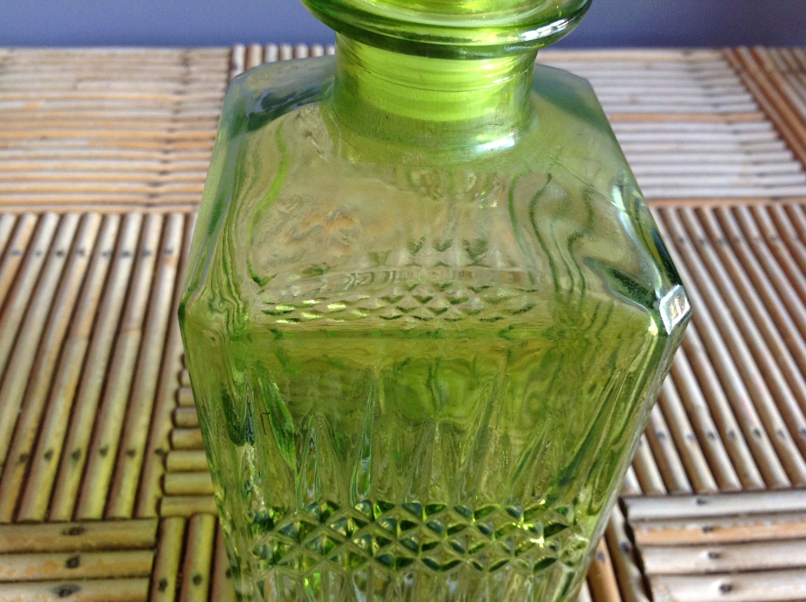 Vintage green carafe
