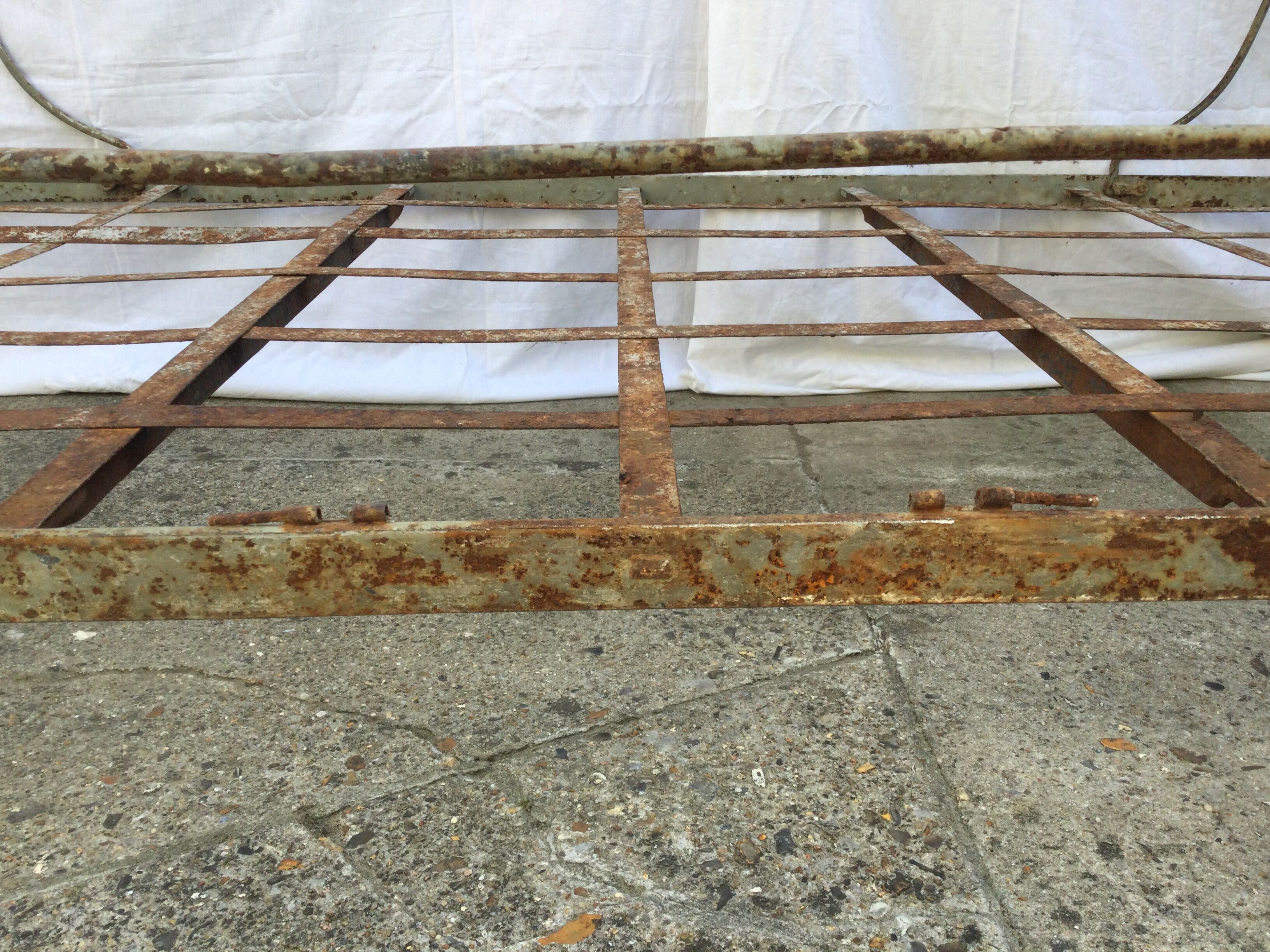 Wrought iron folding bed