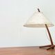 Dornstab table lamp in modern teak from the mid-century by A. Pöll for Kalmar, Vienna, 1950s.