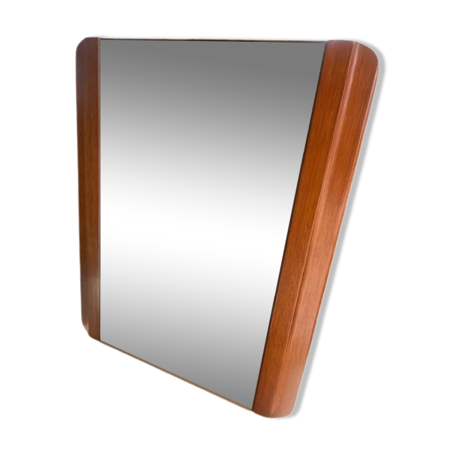 Modernist art deco mahogany mirror